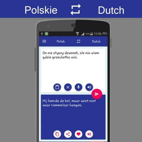 Polish Dutch Translator для Android — скриншот 4