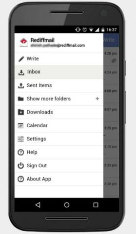 Rediffmail Professional для Android — скриншот 5