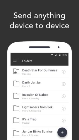 Resilio Sync для Android — скриншот 1