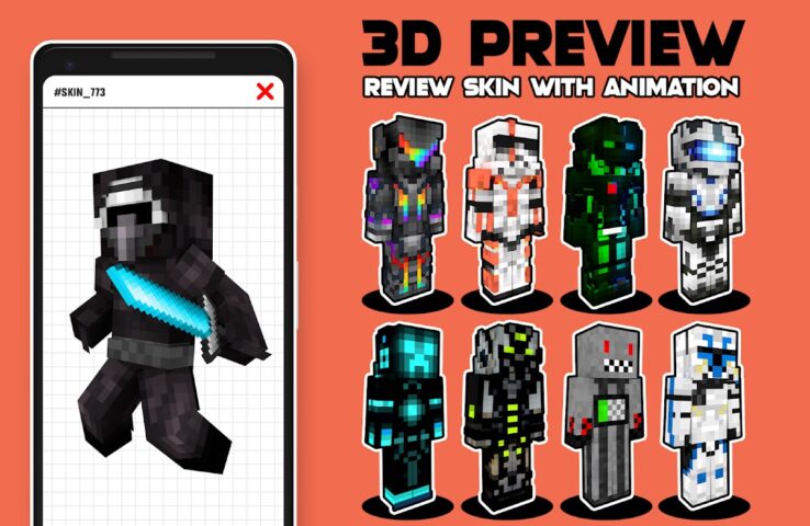 Robot Skins for Minecraft для Android — скриншот 3