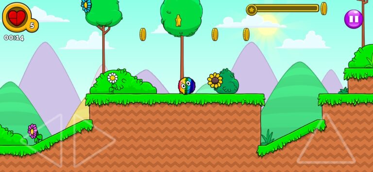 Бегущий красный шарик 2 для iOS — скриншот 1