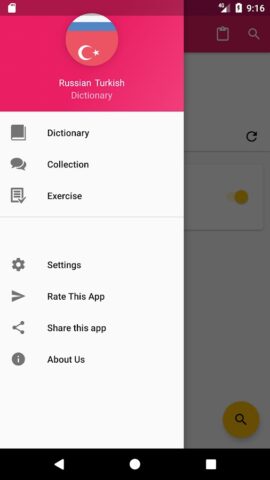 турецкий русский Словарь для Android — скриншот 1
