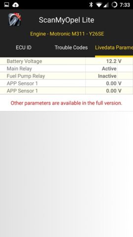 ScanMyOpel Lite для Android — скриншот 5