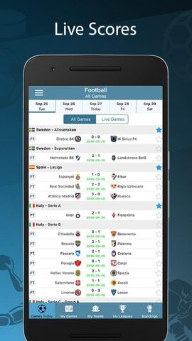 Score24 — Live Score Tracker для Android — скриншот 1