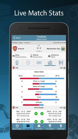 Score24 — Live Score Tracker для Android — скриншот 3
