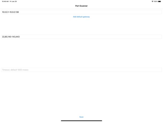 Simple Port Scanner для iOS — скриншот 2