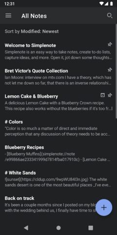 Simplenote — скриншот 2