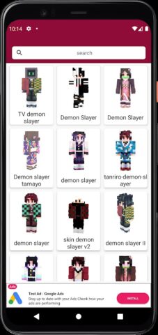 Skin de Demon Slayer Minecraft для Android — скриншот 4