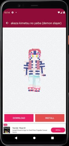 Skin de Demon Slayer Minecraft для Android — скриншот 5