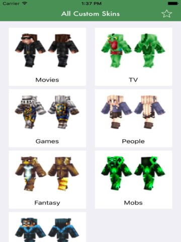 Skins For Minecraft PE — Minecraft Skins для iOS — скриншот 1
