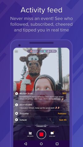 StreamElements Live Streaming для Android — скриншот 4