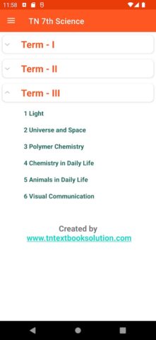 TN 7th Science для Android — скриншот 1