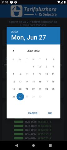 TarifaLuzHora для Android — скриншот 5