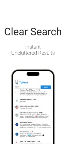 Telegram Search Engine для iOS — скриншот 1