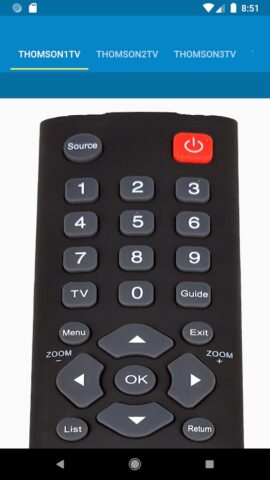 Thomson TV Remote Control для Android — скриншот 3