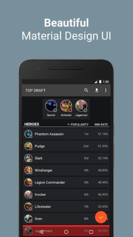 Top Draft for Dota 2 для Android — скриншот 3