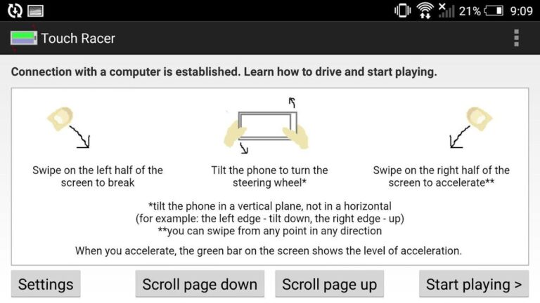 Touch Racer для Android — скриншот 2
