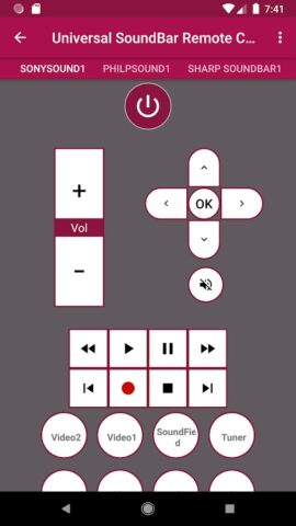 Universal SoundBar Remote Cont для Android — скриншот 5