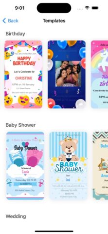 Invitation maker для iOS — скриншот 1