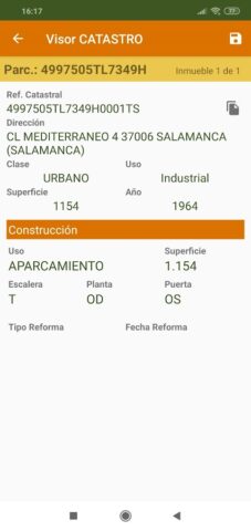 Visor CATASTRO для Android — скриншот 1