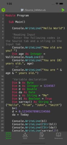 Visual Basic (VB.NET) Compiler для iOS — скриншот 1