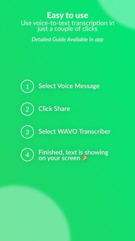 WAVO: Transcriber for WhatsApp для Android — скриншот 4