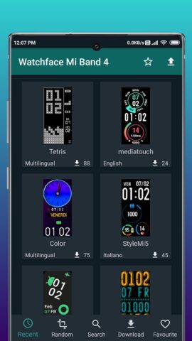 Watchfaces for Mi Band 4 для Android — скриншот 2
