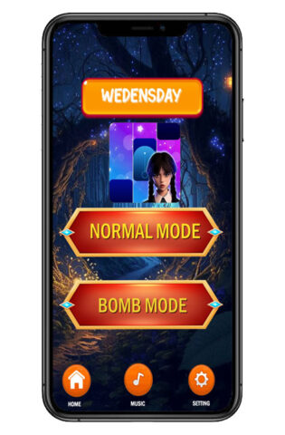 Wednesday Addams Piano Tiles для Android — скриншот 5