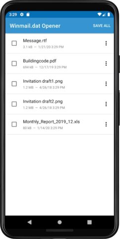 Winmail.dat Opener для Android — скриншот 2