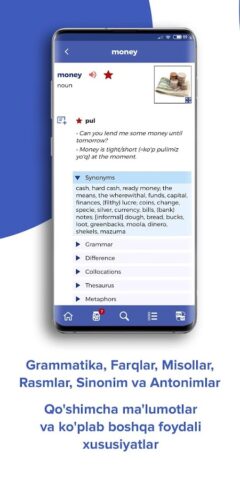Wisdom EnglishUzbek dictionary для Android — скриншот 3