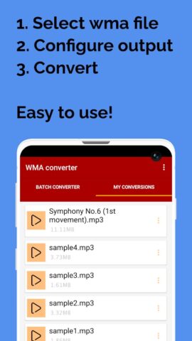 Wma To Mp3 Converter для Android — скриншот 4