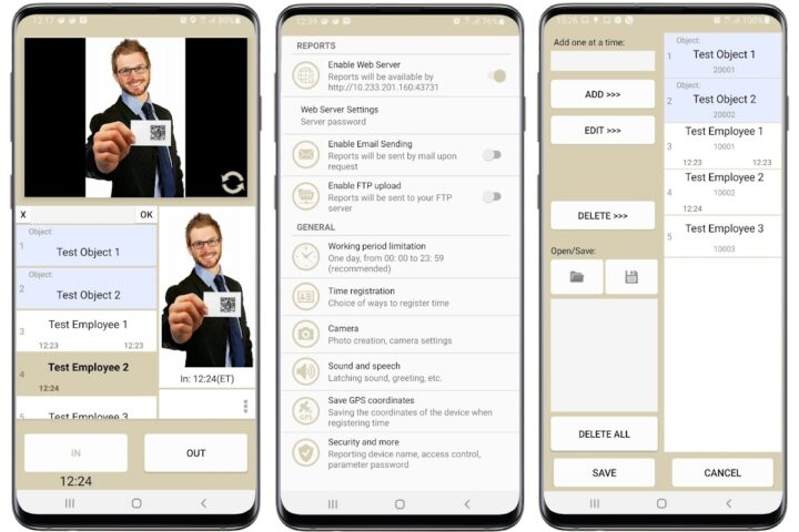 Регистратор рабочего времени для Android — скриншот 2