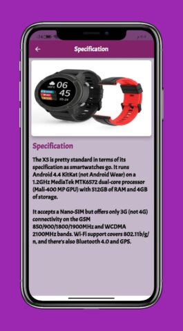 X5 Smart Watch Guide для Android — скриншот 3