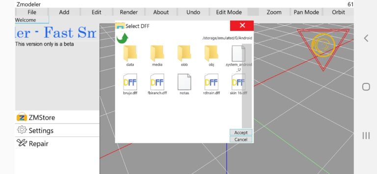 ZModeler for Android для Android — скриншот 3