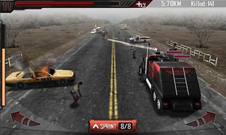 Убийца зомби — Zombie Road 3D для Android — скриншот 2