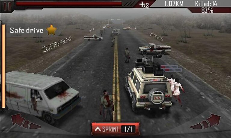 Убийца зомби — Zombie Road 3D для Android — скриншот 4