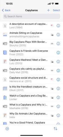 Zotero для iOS — скриншот 1