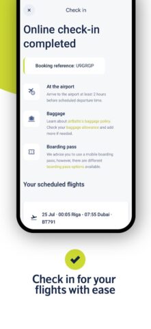 airBaltic для iOS — скриншот 3