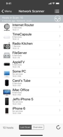 iNet — Network Scanner для iOS — скриншот 1