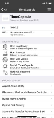 iNet — Network Scanner для iOS — скриншот 2