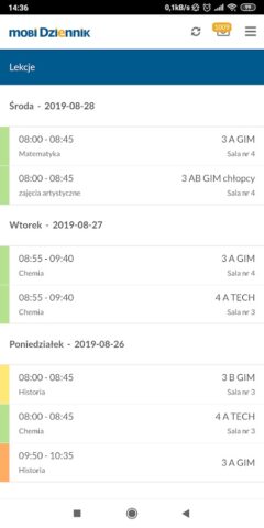 mobiDziennik для Android — скриншот 2