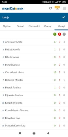 mobiDziennik для Android — скриншот 4