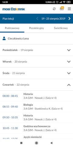 mobiDziennik для Android — скриншот 5