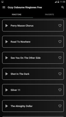 ozzy osbourne ringtones для Android — скриншот 2