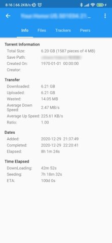 qBittorrent Remote Lite для Android — скриншот 5