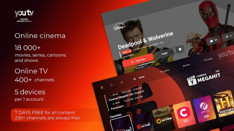 youtv – ТВ, фильмы (beta) для Android — скриншот 1