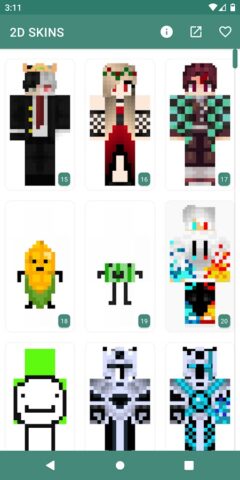 2D Skins for Minecraft для Android — скриншот 2