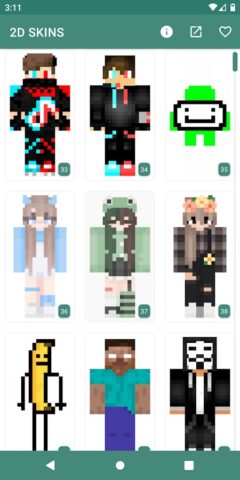 2D Skins for Minecraft для Android — скриншот 5