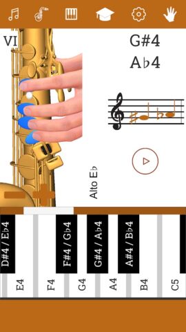 3D Аппликатура Саксофона для Android — скриншот 4