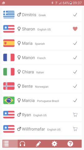 Acapela TTS Voices для Android — скриншот 2